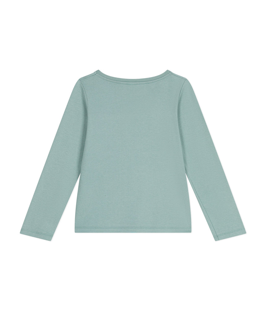 LITTLE GIRLS' LONG-SLEEVED RIB KNIT T-SHIRT