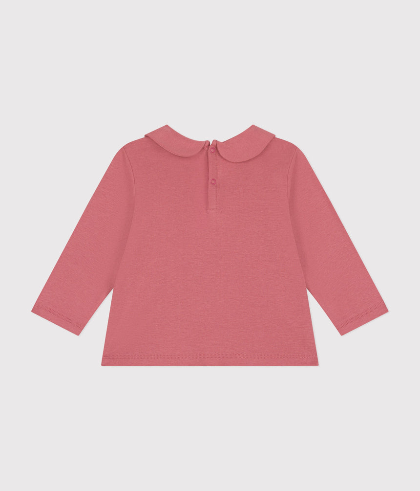 BABIES' COTTON BLOUSE WITH A COLLAR