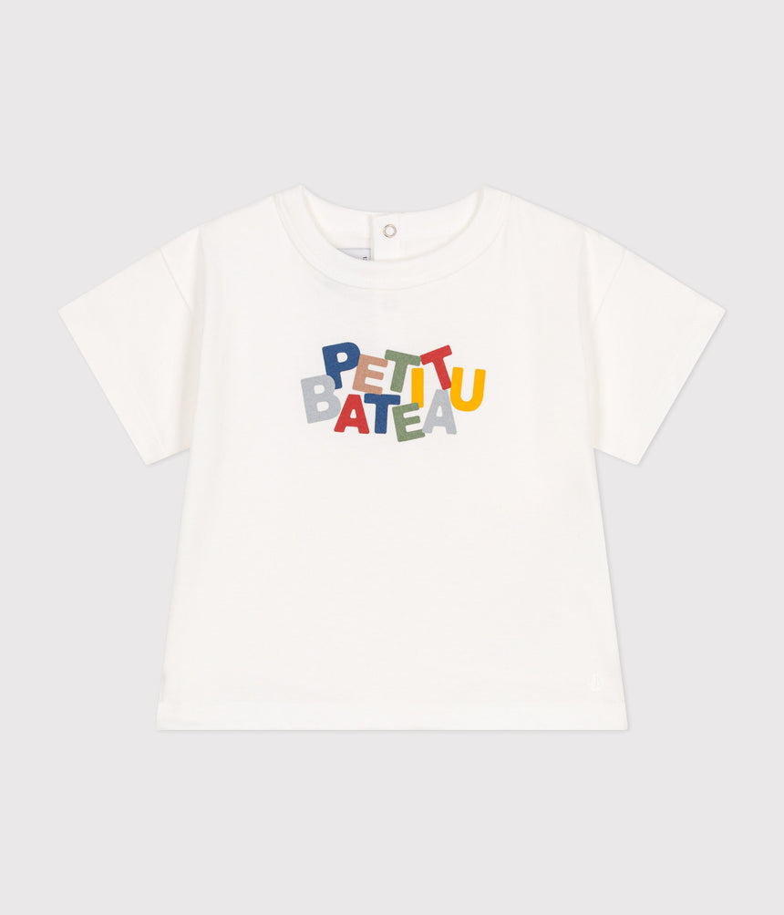 BABIES' SHORT-SLEEVED T-SHIRT IN FINE JERSEY