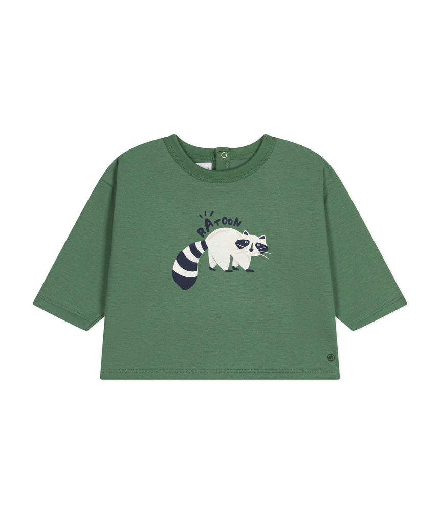 BABIES' LONG SLEEVED T-SHIRT IN FINE JERSEY