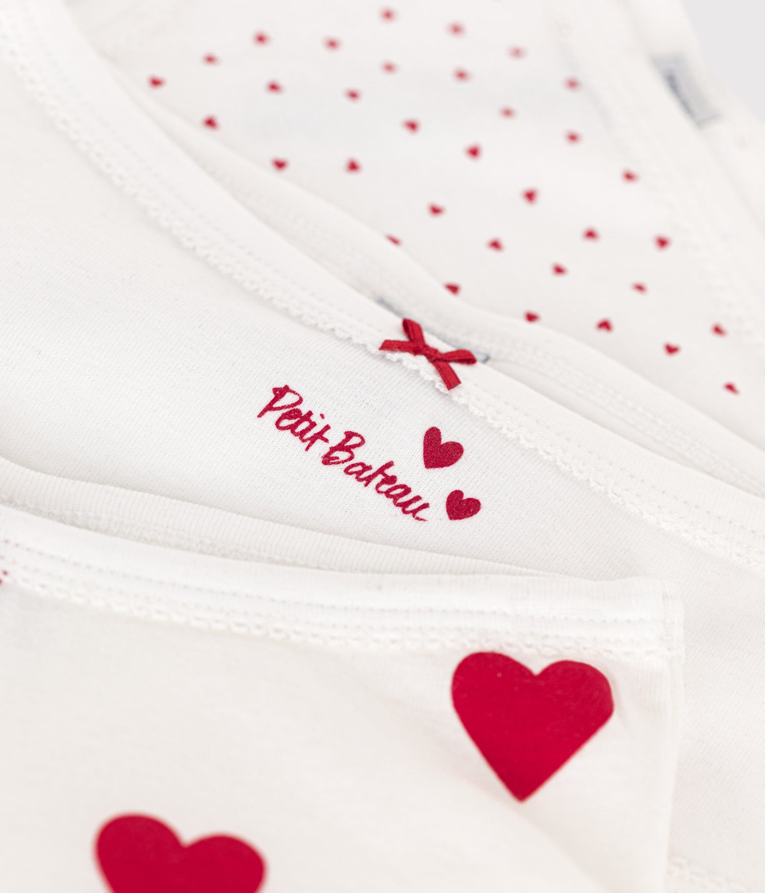CHILDRENS HIGH-WAISTED COTTON HEART PATTERN KNICKERS -3-PACK CHILDRENS HIGH-WAISTED COTTON HEART PATTERN KNICKERS -3-PACK