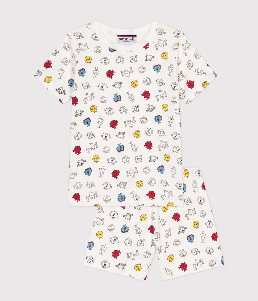 CHILDREN'S MR. MEN AND LITTLE MISS SHORT COTTON PYJAMAS