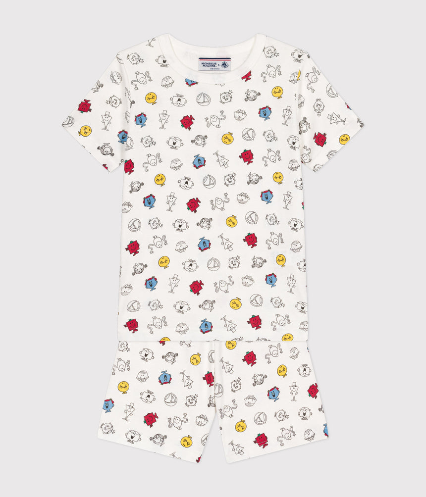 CHILDREN'S MR. MEN AND LITTLE MISS SHORT COTTON PYJAMAS