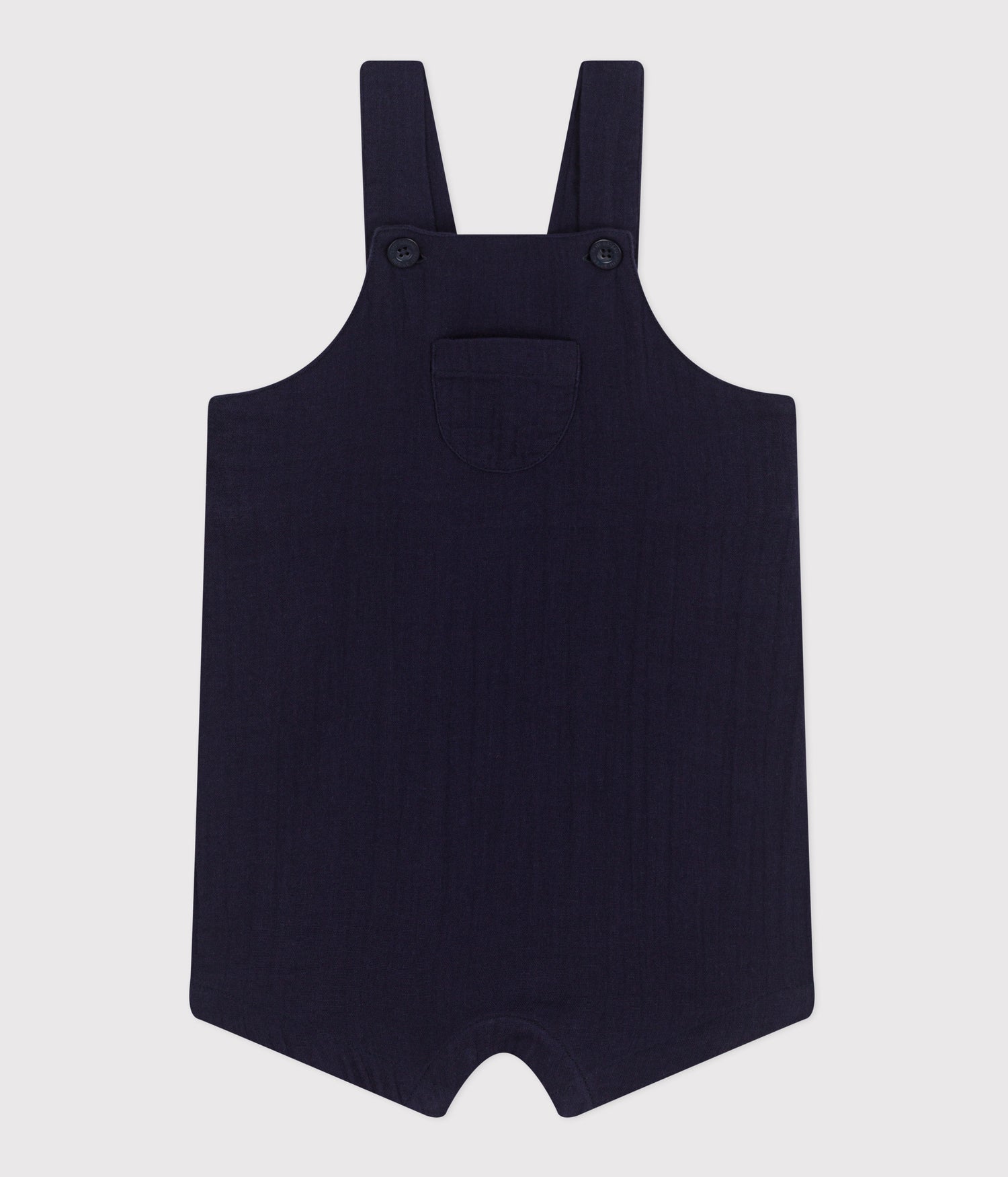 BABIES' SHORT-LEGGED PLAIN COTTON GAUZA DUNGAREES BABIES' SHORT-LEGGED PLAIN COTTON GAUZA DUNGAREES