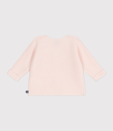 BABIES MOSS STITCH COTTON CARDIGAN