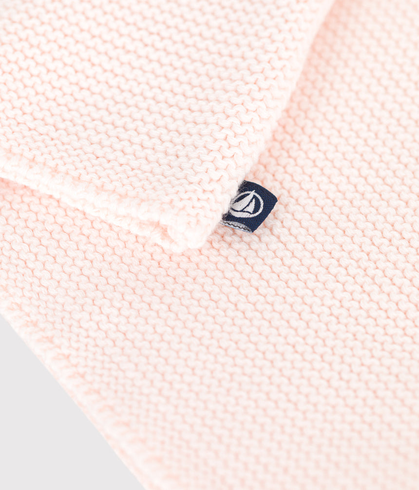 BABIES MOSS STITCH COTTON CARDIGAN