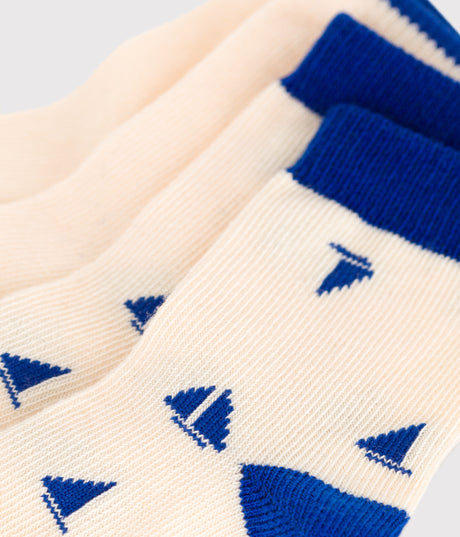 PARIS OF BABIES BOAT-PRINT COTTON SOCKS-2- PACK