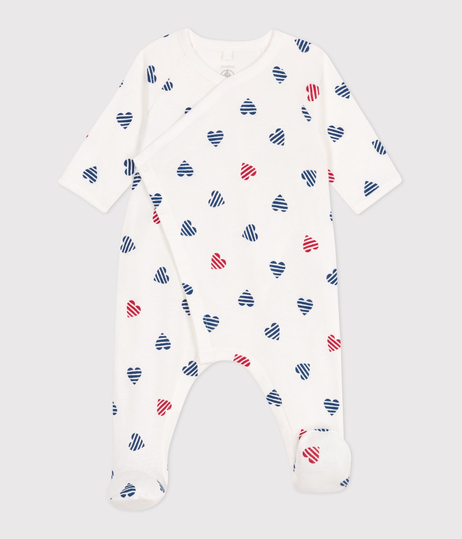 BABIES STRIPY HEART-PATTERNED COTTON PYJAMAS BABIES STRIPY HEART-PATTERNED COTTON PYJAMAS