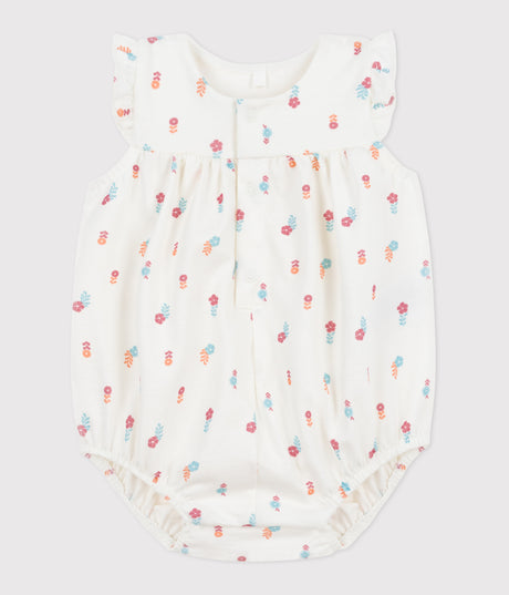 BABIES' COTTON ROMPERS PRINTED WITH LITTLE COUNTRY FLOWERS