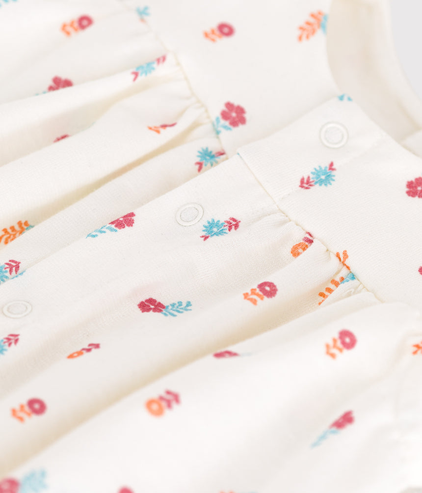 BABIES' COTTON ROMPERS PRINTED WITH LITTLE COUNTRY FLOWERS