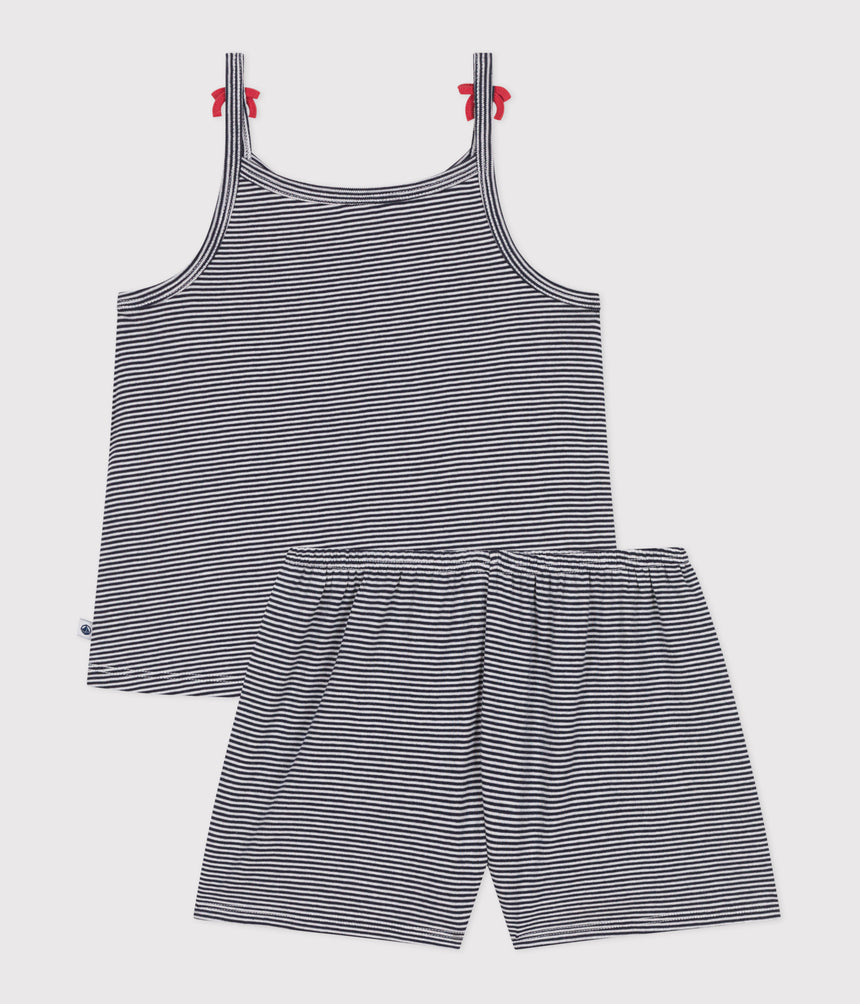 CHILDREN'S SHORTS STRIPY STRAPPY PYJAMAS