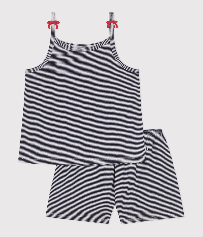 CHILDREN'S SHORTS STRIPY STRAPPY PYJAMAS