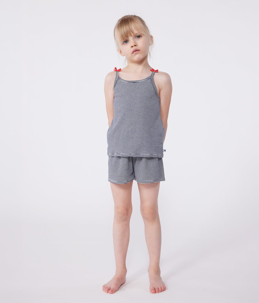 CHILDREN'S SHORTS STRIPY STRAPPY PYJAMAS