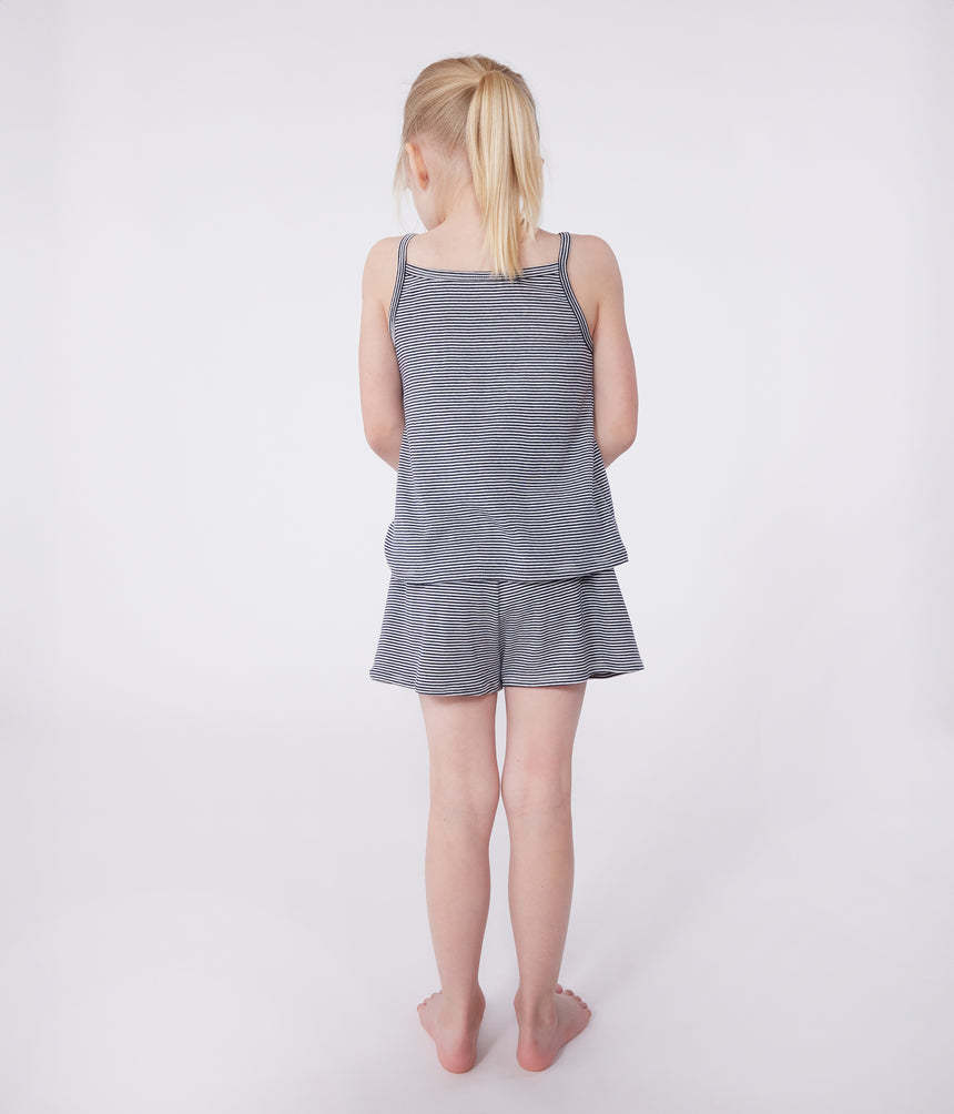 CHILDREN'S SHORTS STRIPY STRAPPY PYJAMAS