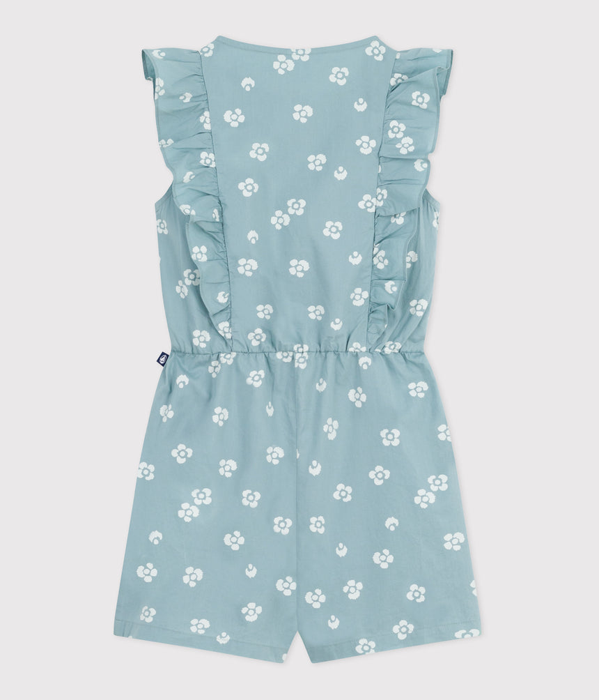 CHILDERN'S SLEEVELESS FLORAL COTTON JUMPSUIT