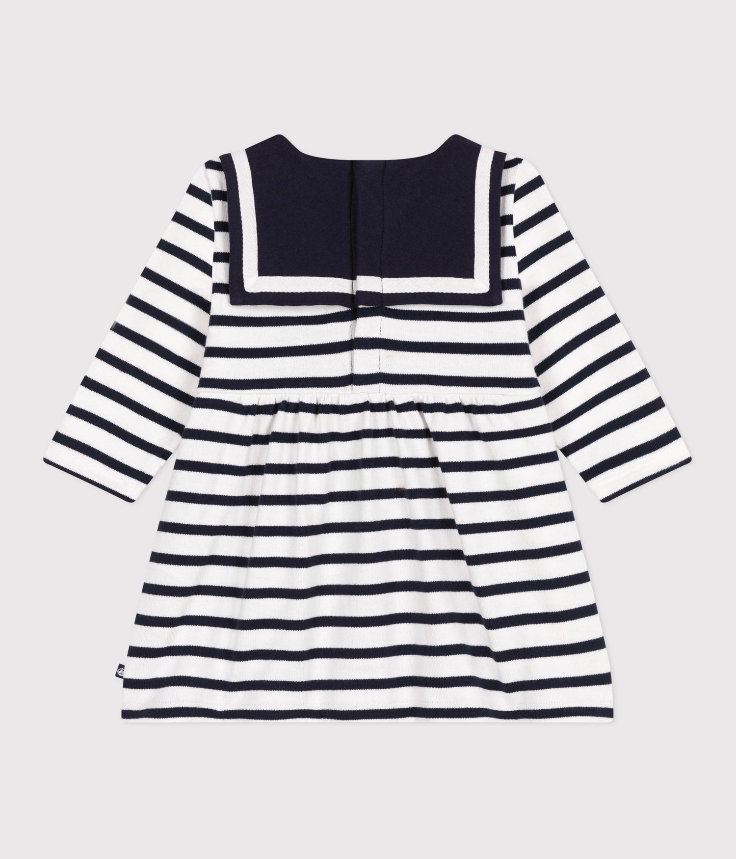 BABIES BRETON STRIPE DRESS IN THICK COTTON WITH LONG SLEEVES BABIES BRETON STRIPE DRESS IN THICK COTTON WITH LONG SLEEVES