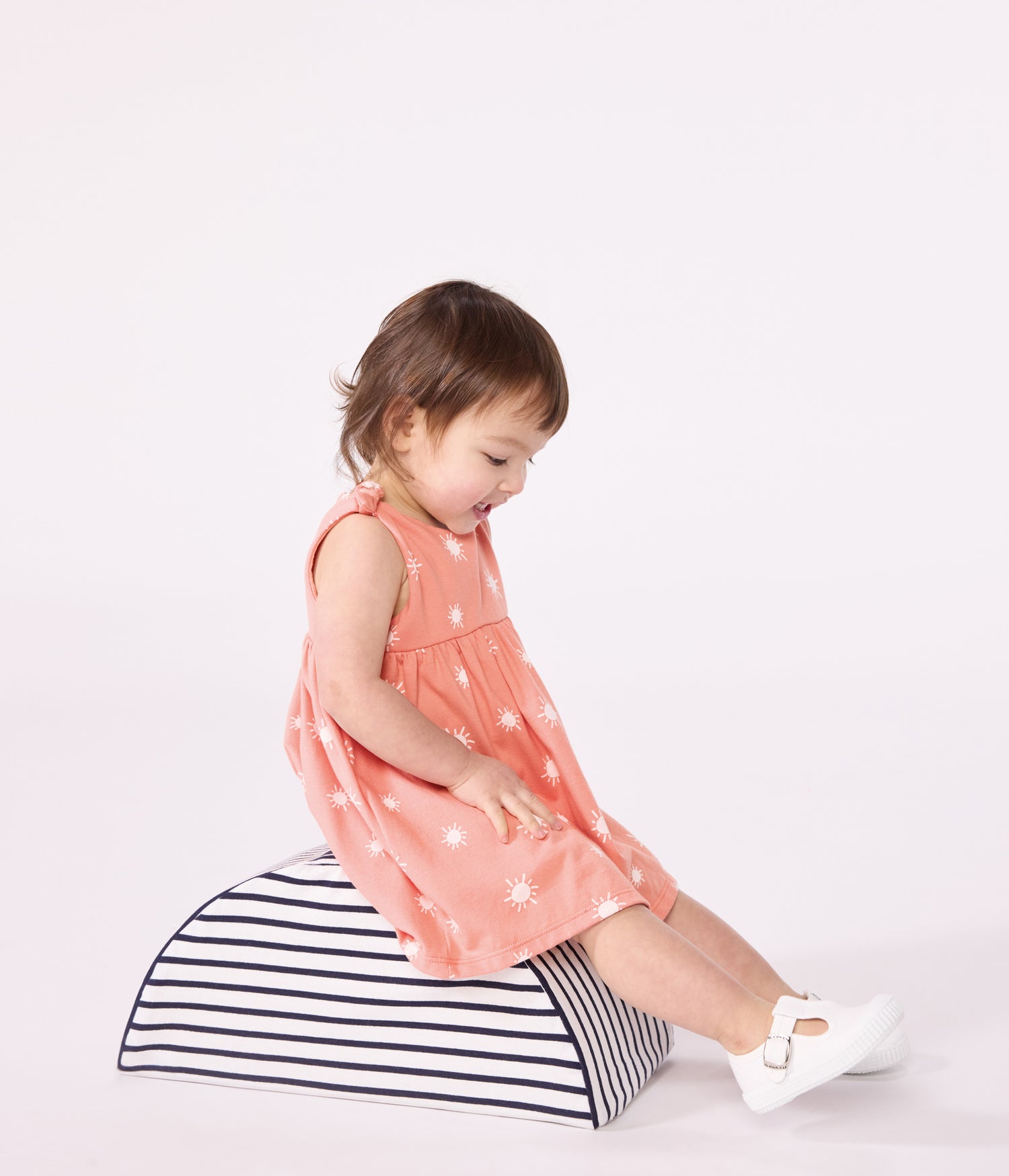 BABIES SLEEVELESS SUNSHINE PRINT COTTON DRESS BABIES SLEEVELESS SUNSHINE PRINT COTTON DRESS
