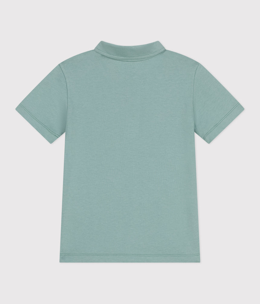 CHILDREN'S PLAIN SHORT-SLEEVED COTTON POLO SHIRT