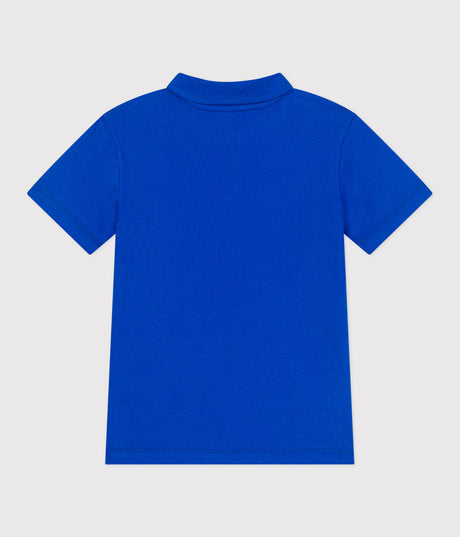 CHILDREN'S PLAIN SHORT-SLEEVED COTTON POLO SHIRT