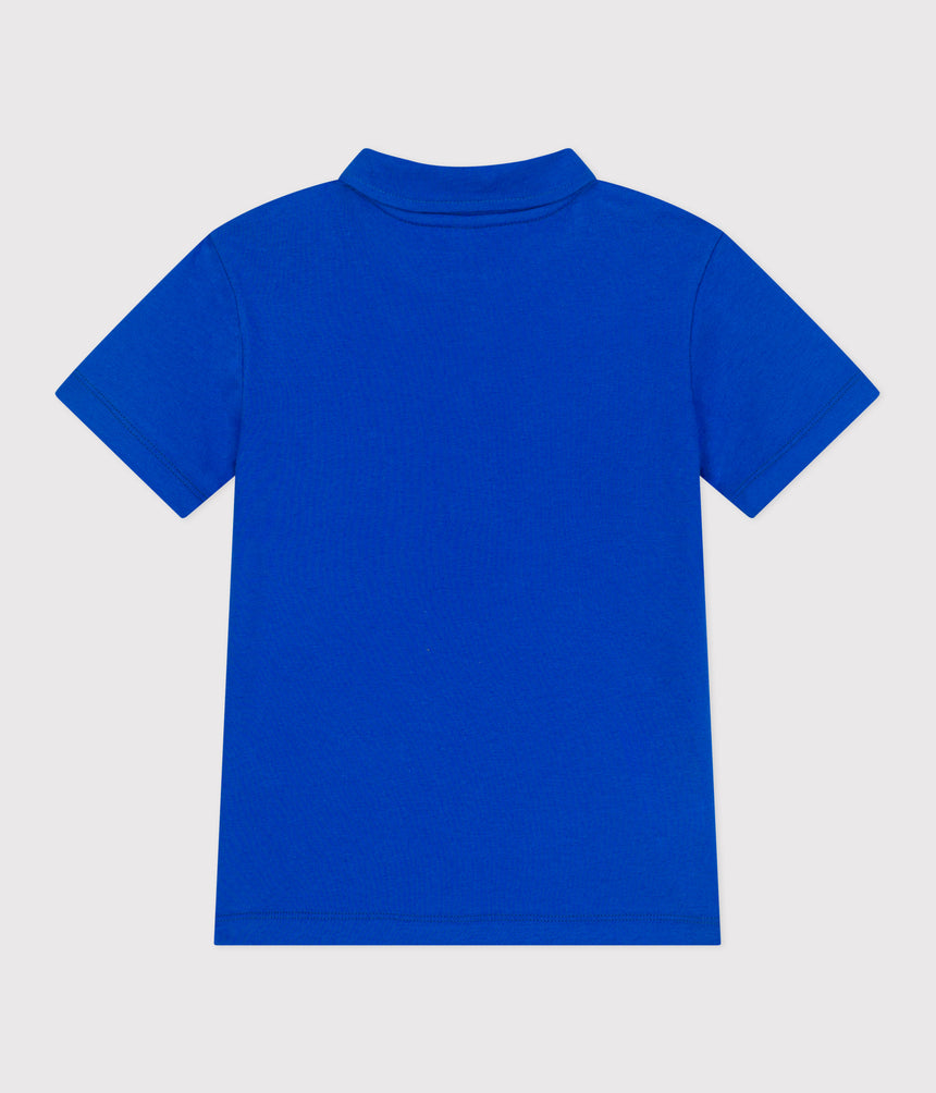 CHILDREN'S PLAIN SHORT-SLEEVED COTTON POLO SHIRT