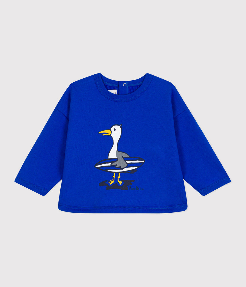 PLAIN COTTON BABY SWEATSHIRT