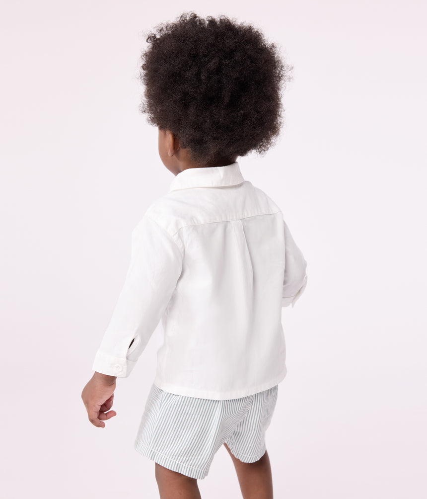 BABIES' PLAIN COTTON SHIRT