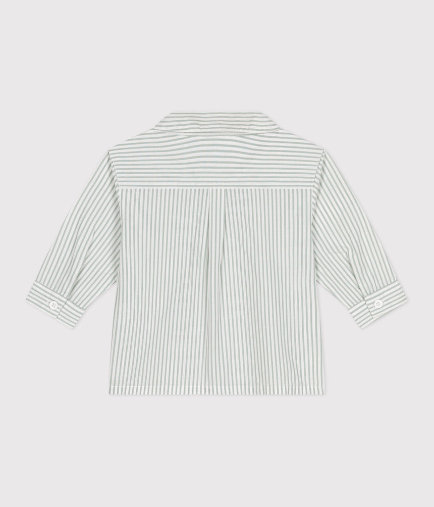 BABIES' STRIPY COTTON SHIRT