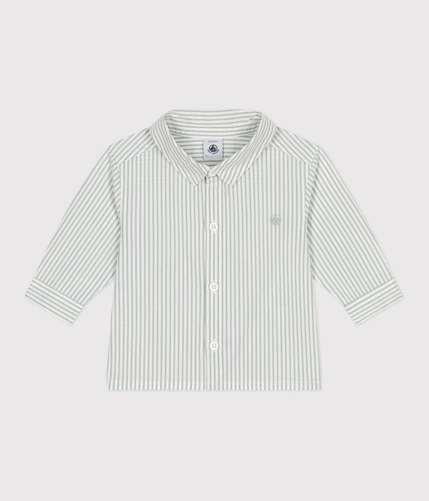 BABIES' STRIPY COTTON SHIRT