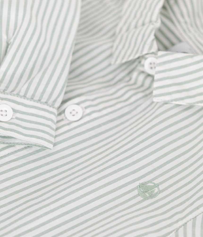 BABIES' STRIPY COTTON SHIRT