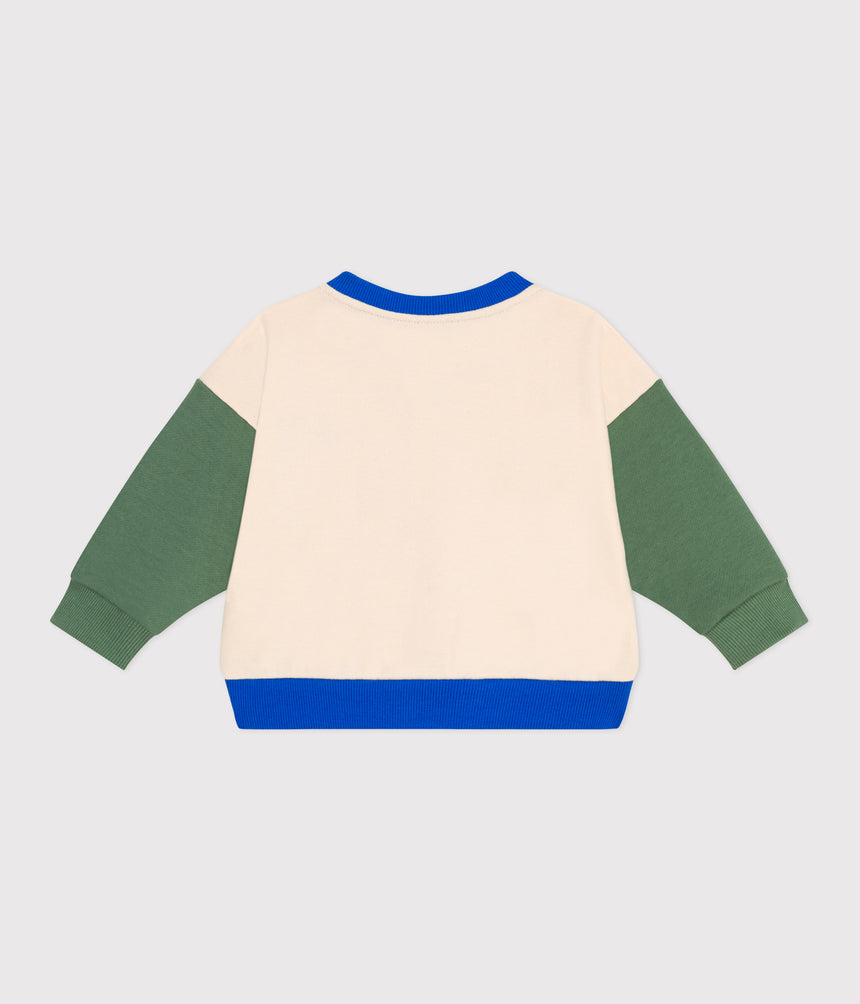 BABIES VARSITY-STYLE JACKET IN COLOUR BLOCK COTTON