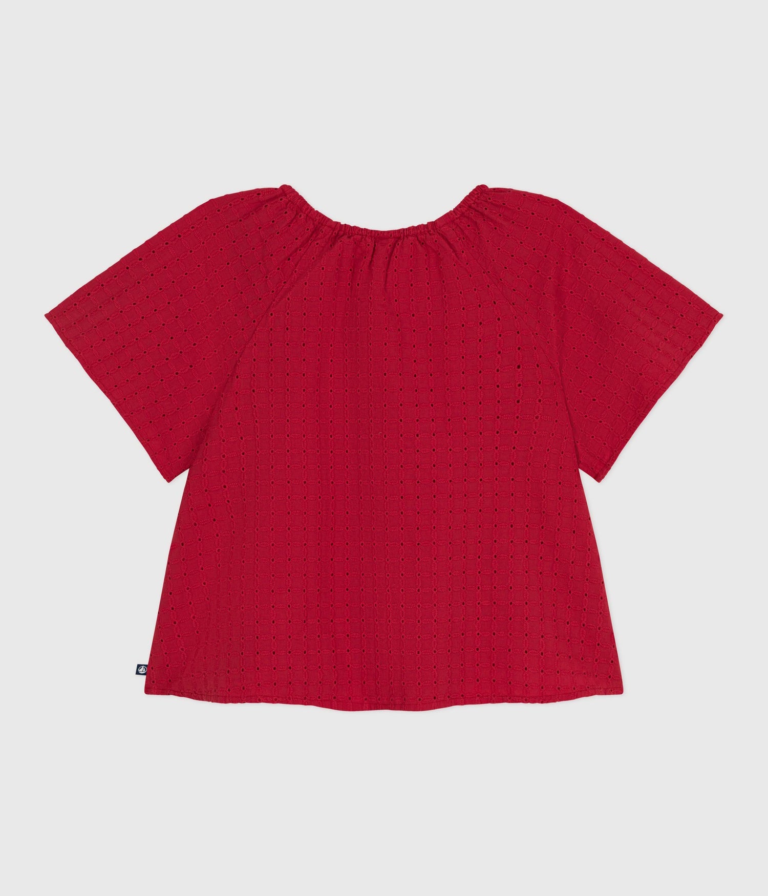 CHILDRENS SHORT-SLEEVED COTTON BLOUSE WITH A FLORAL PATTERN CHILDRENS SHORT-SLEEVED COTTON BLOUSE WITH A FLORAL PATTERN