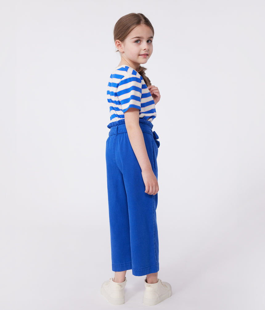 CHILDRENS COTTON AND LYOCELL BLEND TROUSERS