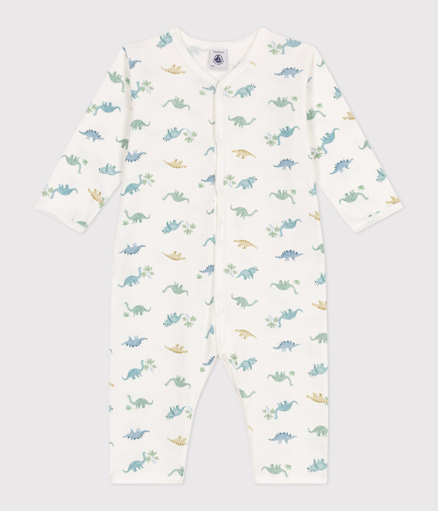 BABIES FOOTLESS COTTON DINOSAUR PYJAMAS