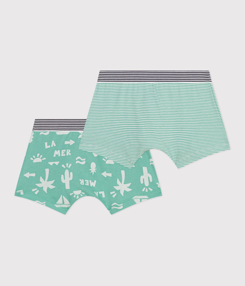 CHILDRENS PRINTED COTTON BOXERS -2- PACK