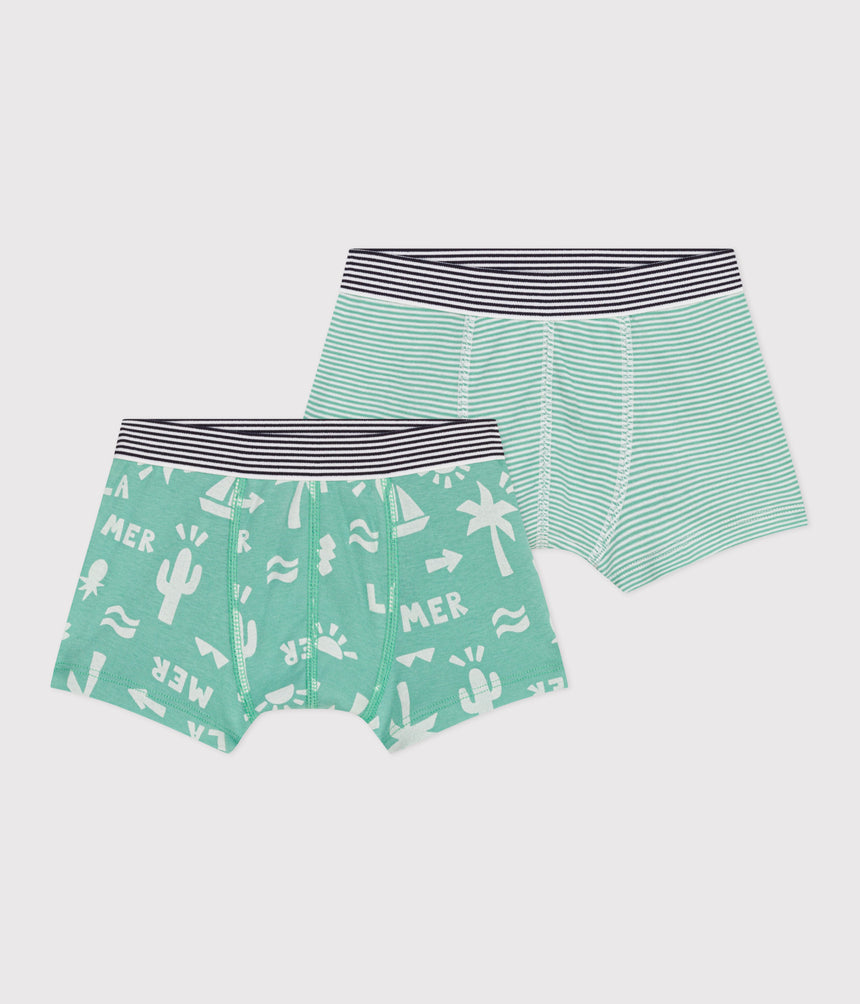 CHILDRENS PRINTED COTTON BOXERS -2- PACK