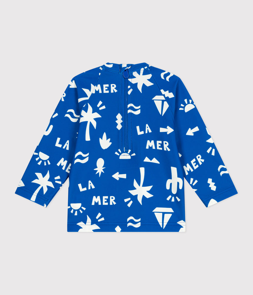 BABIES' BEACH PRINT UV PROTECTION T-SHIRT