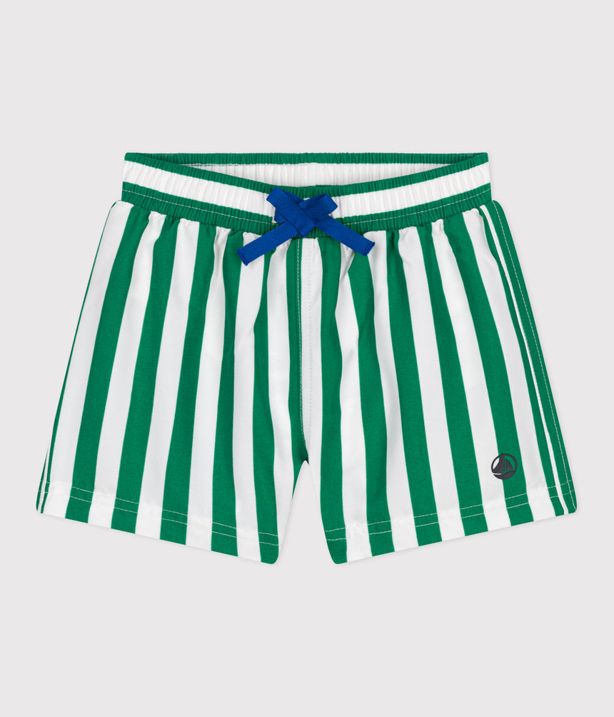 BABIES' STRIPY PRINTED SWIM SHORTS