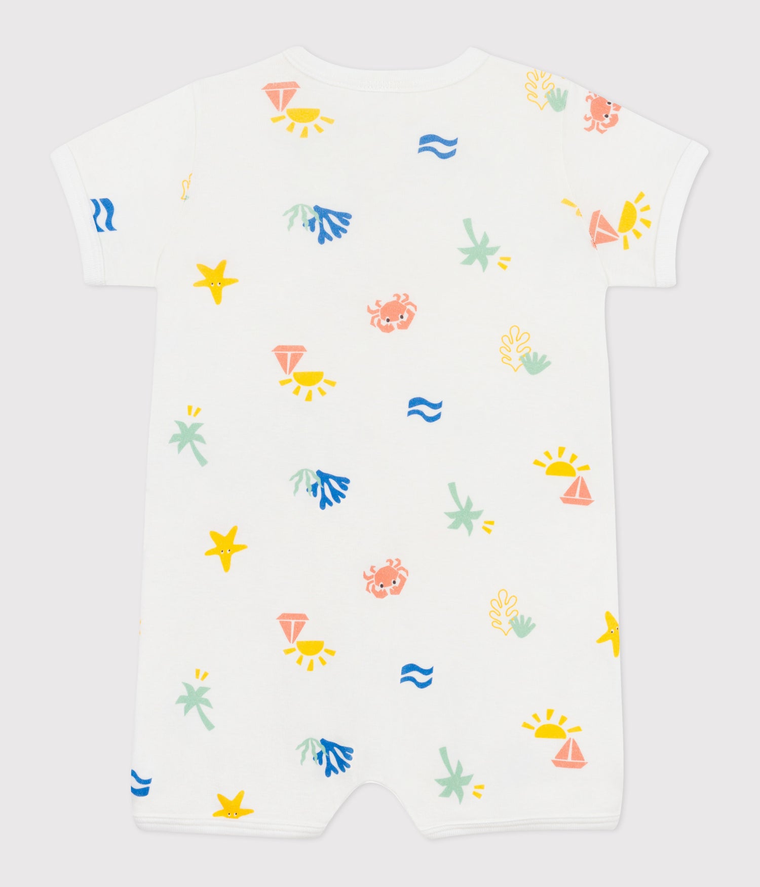 BABIES' SHORT PRINTED COTTON JUMPSUIT BABIES' SHORT PRINTED COTTON JUMPSUIT