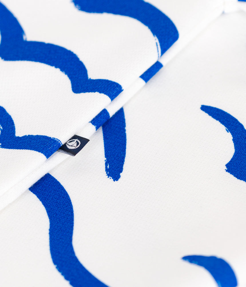 BABIES' SHORT-SLEEVED SHARK PRINT COTTON PLAYSUIT