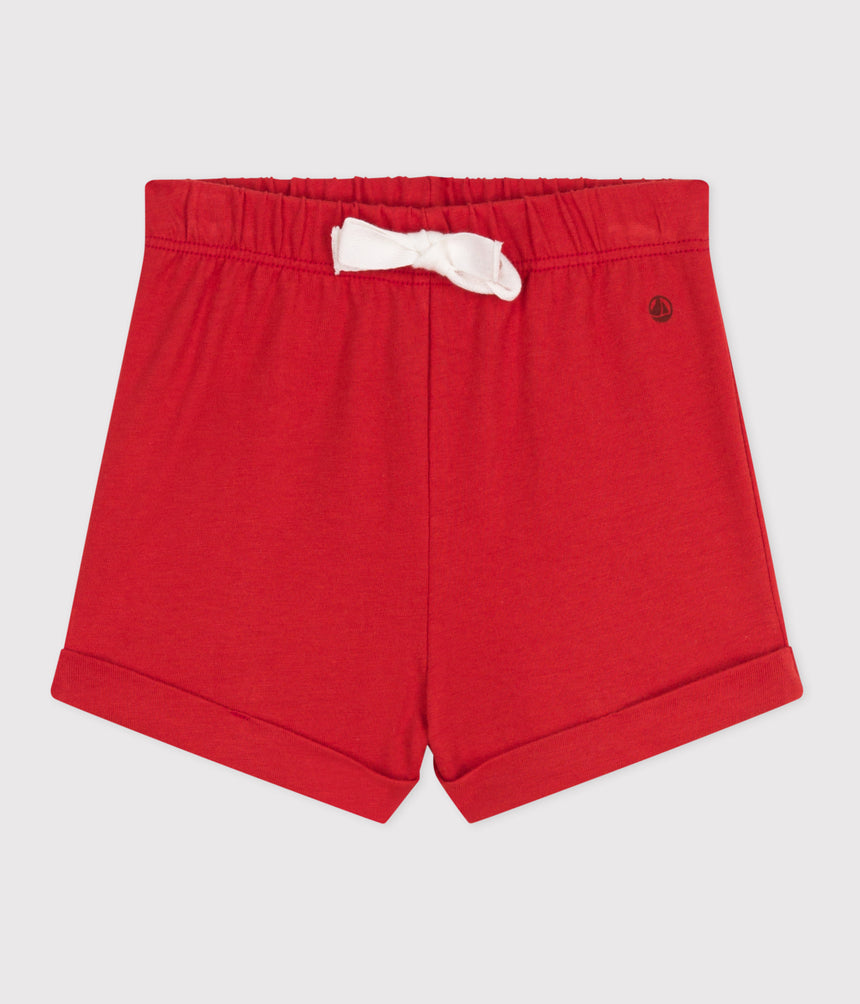 BABIES PLAIN COTTON SHORTS