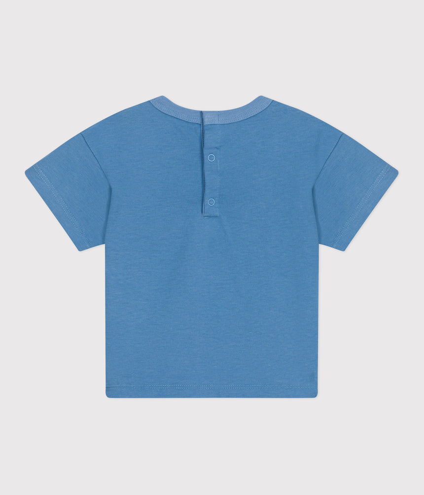 BABIES' SHORT-SLEEVED PLAIN COTTON T-SHIRT