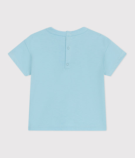BABIES' SHORT-SLEVEED PLAIN COTTON T-SHIRT