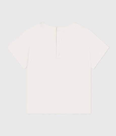 BABIES' SHORT-SLEEVED PLAIN COTTON T-SHIRT