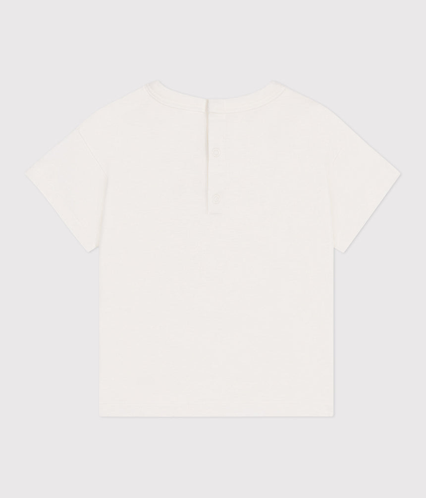 BABIES' SHORT-SLEEVED PLAIN COTTON T-SHIRT