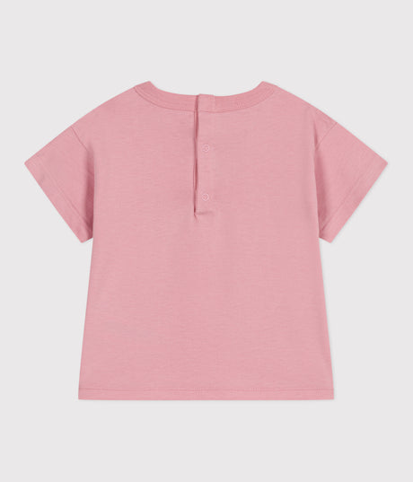 BABIES' SHORT-SLEEVED PLAIN COTTON T-SHIRT