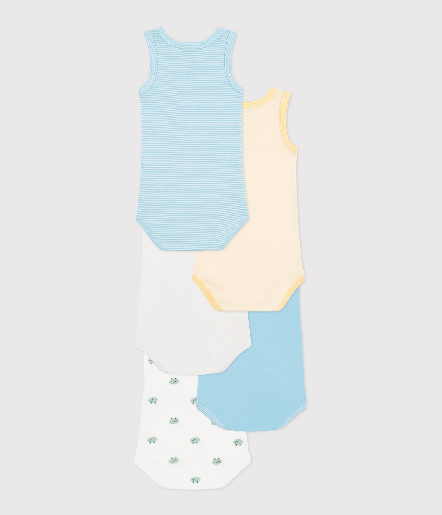 BABIES' SLEEVELESS PRINTED COTTON BODYSUITS - 5-PACK BABIES' SLEEVELESS PRINTED COTTON BODYSUITS - 5-PACK