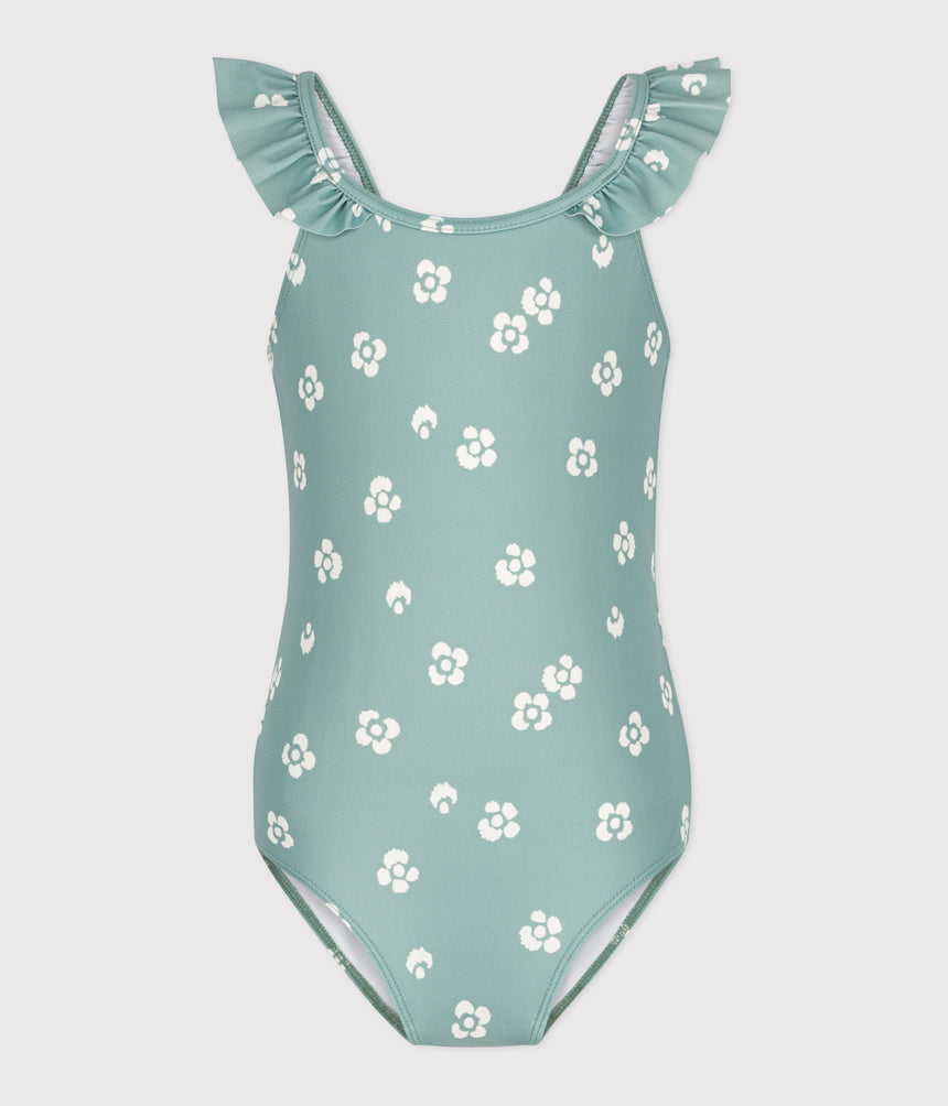 CHILDREN'S ONE-PIECE FLORAL SWIMSUIT