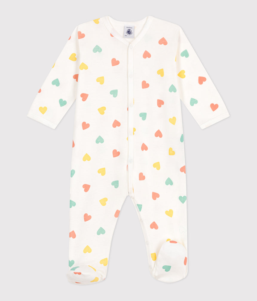 BABIES' HEART PATTERN COTTON PYJAMAS