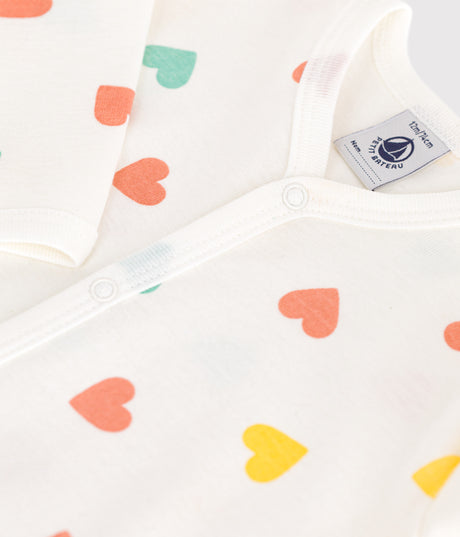 BABIES' HEART PATTERN COTTON PYJAMAS