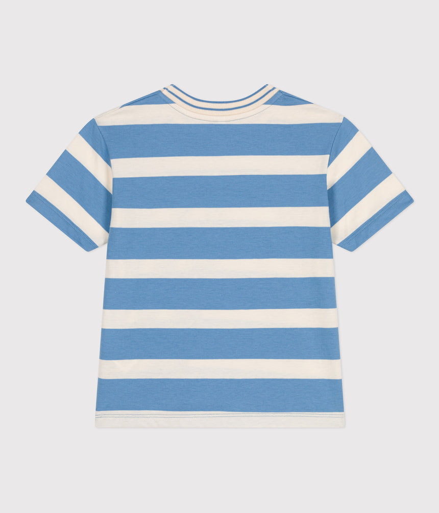 CHILDRENS SHORT-SLEEVED STRIPY COTTON T-SHIRT